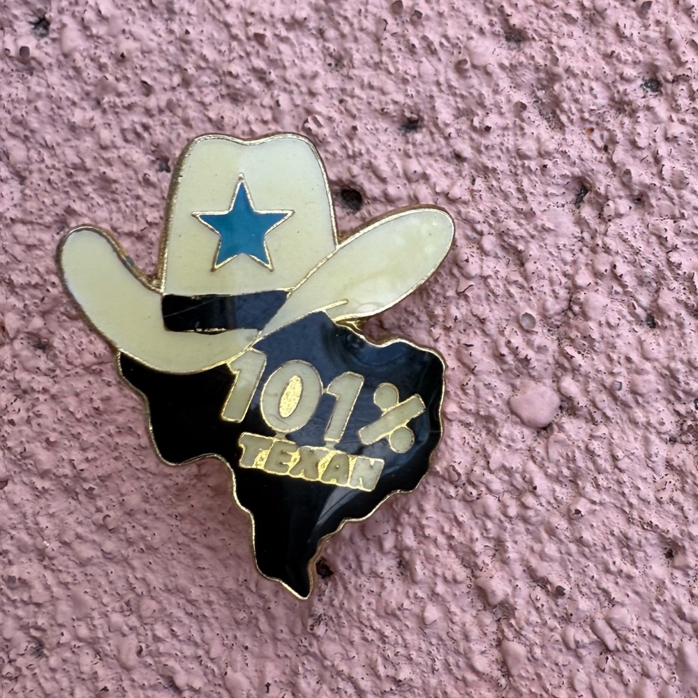 Vintage 101% Texan Cowboy Hat Pin